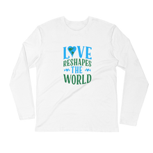 Love Reshapes The World Unisex Long Sleeve Fitted Crew.
